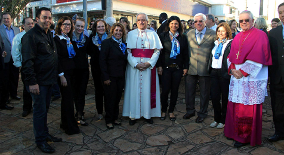 Momento da acolhida ao Núncio Apostólico no Brasil, Dom Giovanni D’Aniello